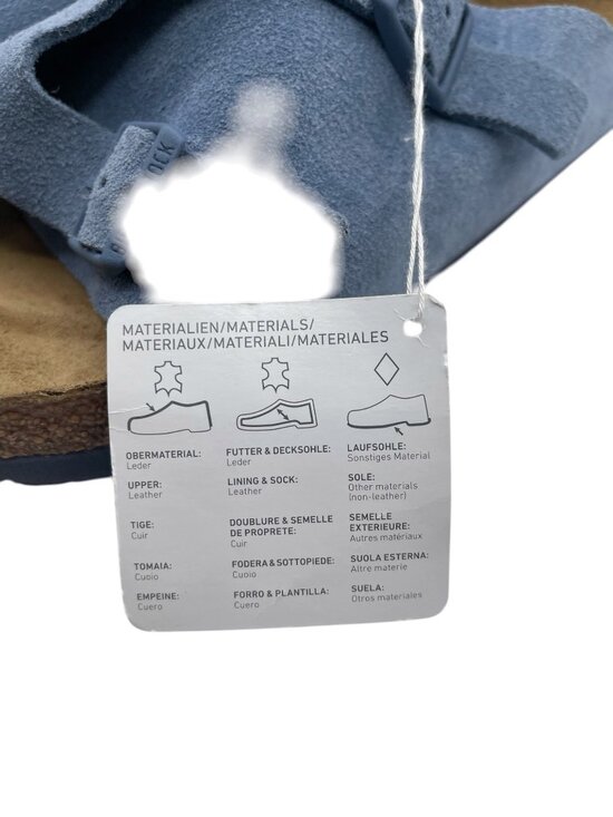 New Birkenstock Zurich Suede Leather Sandals Men’s 11 Blue slides shoes arizona main image 5